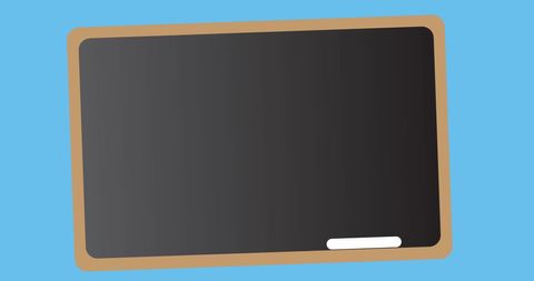 Blank blackboard on blue background