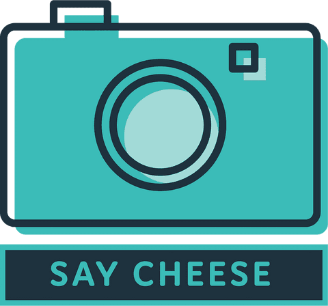 digital camera icon with say cheese text on transparent background - Download Free Stock Videos Pikwizard.com