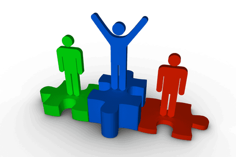 colorful podium with puzzle figures on transparent background - Download Free Stock Videos Pikwizard.com