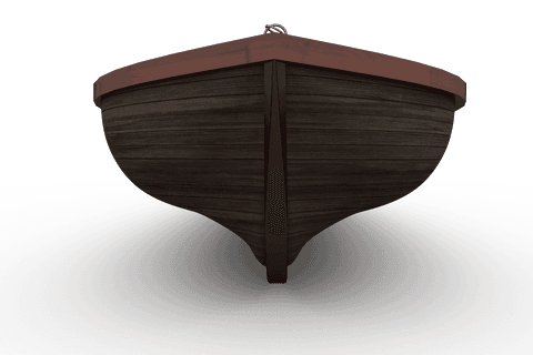 Wooden Boat Transparent Background Illustration