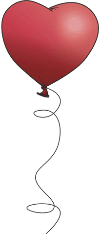 Heart Shaped Balloon Digital Illustration on Transparent Background - Download Free Stock Videos Pikwizard.com