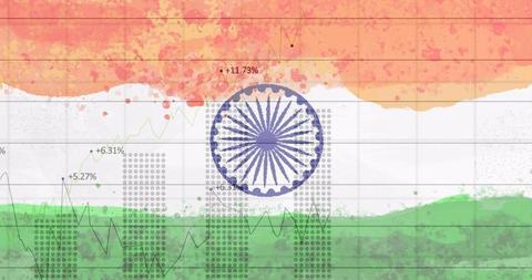 COVID-19 Data Overlaid on Indian Flag Depicting Healthcare Statistics - Download Free Stock Images Pikwizard.com