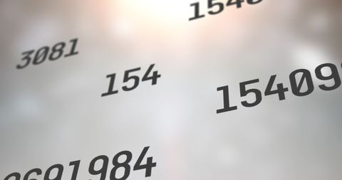Dynamic Changing Numbers on Gray Background