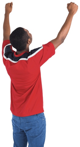 Excited Football Fan Cheering with Raised Hands Transparent Background - Download Free Stock Videos Pikwizard.com
