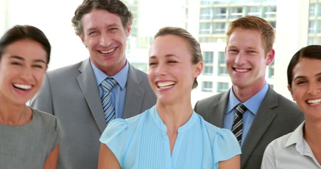 Diverse Corporate Team Smiling and Laughing - Download Free Stock Images Pikwizard.com