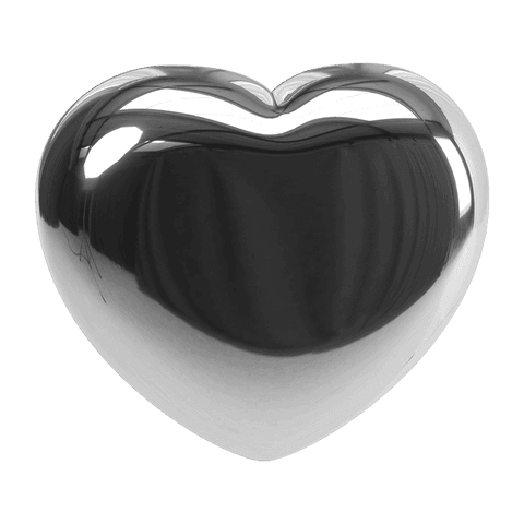 reflective silver heart floating in transparent 3d space - Download Free Stock Videos Pikwizard.com