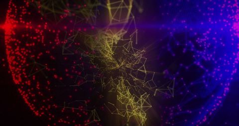 Abstract Global Network Mesh in Dynamic Motion - Download Free Stock Images Pikwizard.com
