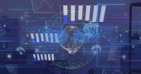 Futuristic Global Financial Data Processing Interface - Download Free Stock Images Pikwizard.com