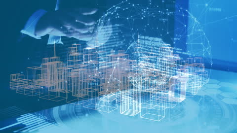 Futuristic Digital Data Processing in Urban Metropolis