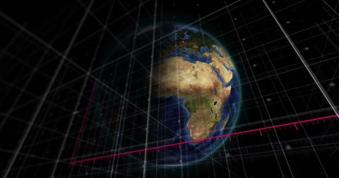 Digital Globe with Grid Lines Illustrating Global Connectivity and Data - Download Free Stock Images Pikwizard.com