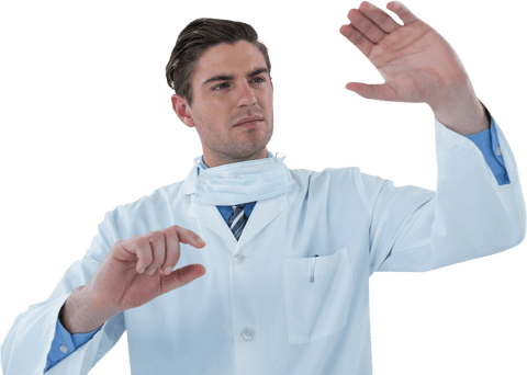 transparent doctor performing imaginary experiment simulation - Download Free Stock Videos Pikwizard.com