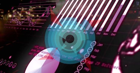 Abstract Digital Interface with Global Data Elements - Download Free Stock Images Pikwizard.com