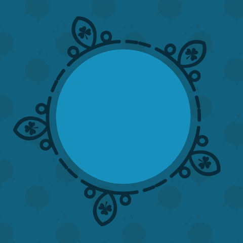 blue badge with decorative leaves on transparent background - Download Free Stock Videos Pikwizard.com