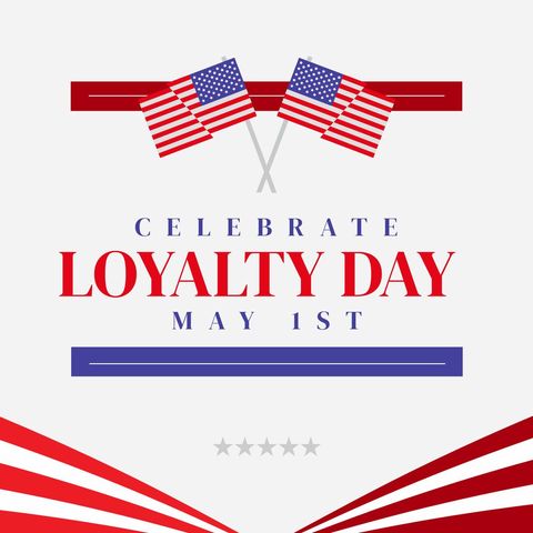 Celebrate Loyalty Day with American Flags and Festive Design - Download Free Stock Templates Pikwizard.com