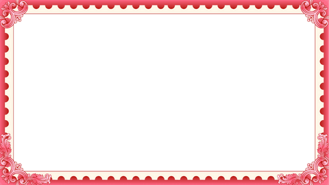 ornate red-pink scalloped floral frame on transparent background - Download Free Stock Videos Pikwizard.com