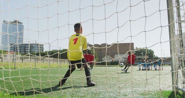 Youth Soccer Game with Penalty Kick - Download Free Stock Images Pikwizard.com