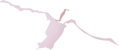 Elegant pink ribbon abstract on transparent canvas