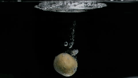 Kiwi Splashing into Water at Night in Slow Motion