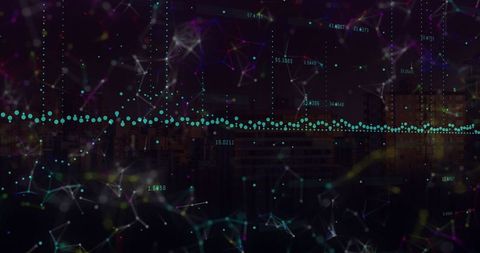 Abstract Financial Data Processing with Cosmic Network Connections