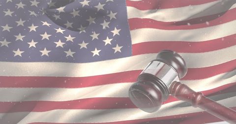 Gavel Above USA Flag Representing Justice and Patriotism - Download Free Stock Images Pikwizard.com