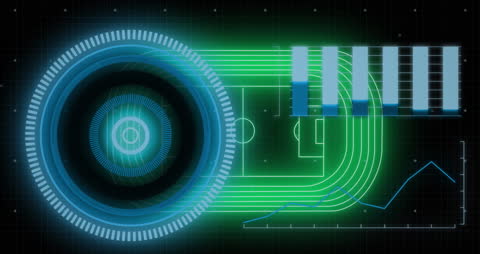 Futuristic Digital Data Processing and Analysis Animation
