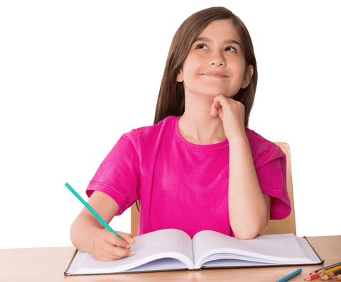 Thoughtful Young Student Writing and Thinking with Transparent Background - Download Free Stock Videos Pikwizard.com