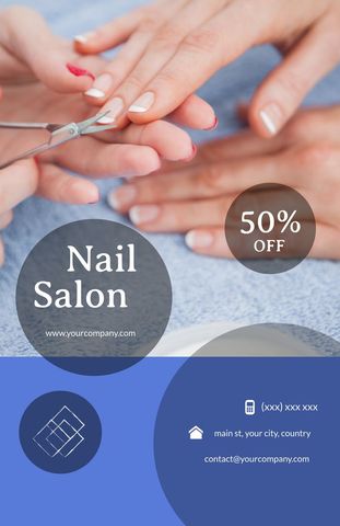 manicure promotion banner for nail salon offers - Download Free Stock Templates Pikwizard.com