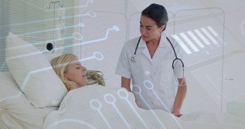 Doctor Innovation in Patient Care with Advanced Medical Technology