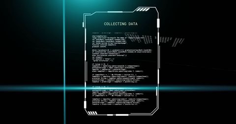 Digital Data Processing with Blue Scanner Beams on Black Background - Download Free Stock Images Pikwizard.com