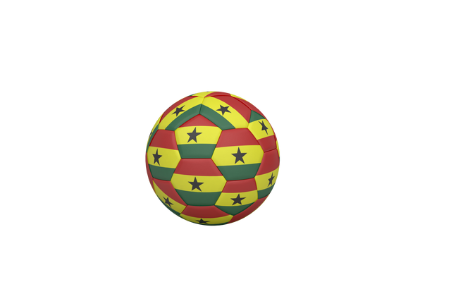 Spherical Transparent Object in Ghana Colors with Black Stars - Download Free Stock Videos Pikwizard.com