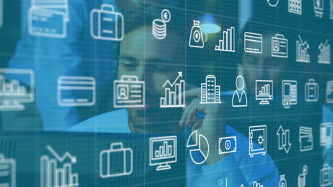 Business Professional with Augmented Reality Interface Display