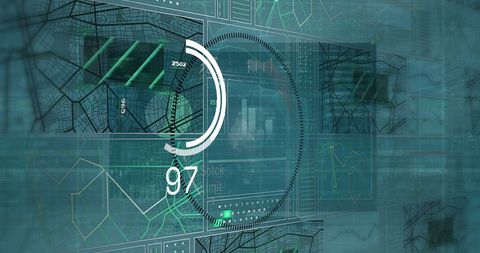 Abstract Digital Interface and Data Visualization Technology - Download Free Stock Images Pikwizard.com