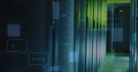 AI Digital Data Processing with Computer Servers - Download Free Stock Images Pikwizard.com