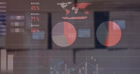 Digitally overlaid financial graphs in modern warehouse environment