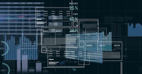 Digital Interface Showcasing Data Processing and Analytics - Download Free Stock Images Pikwizard.com