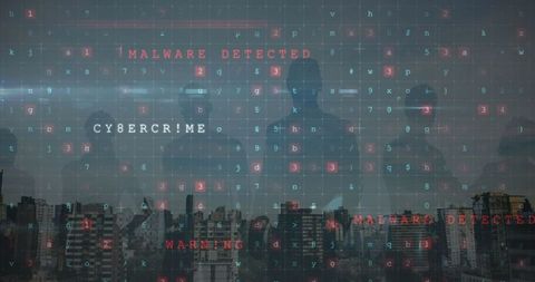 Cyber Crime Threat and Urban Cityscape - Download Free Stock Images Pikwizard.com