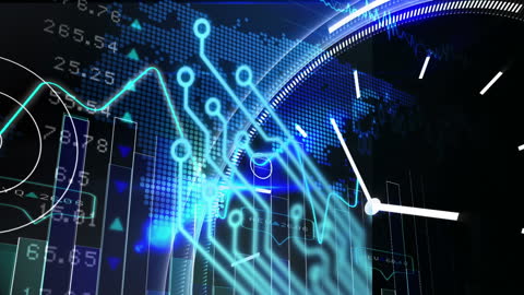 Futuristic Digital Data Network Visualizing Global Connectivity