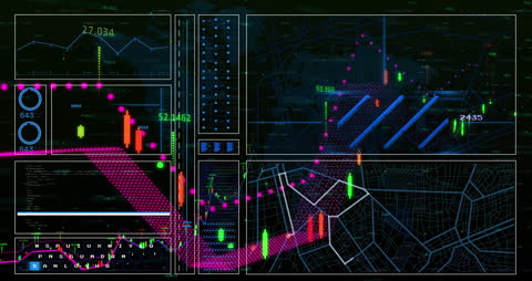 Dynamic Digital Display of Global Data Analytics Visualization