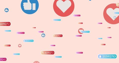 Social Media Icons on Pink Digital Interface Background - Download Free Stock Images Pikwizard.com