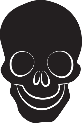 black skull illustration on transparent background - Download Free Stock Videos Pikwizard.com