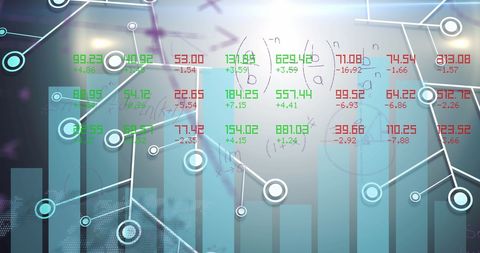 Digital Network Visualization with Data and Mathematical Equations - Download Free Stock Images Pikwizard.com