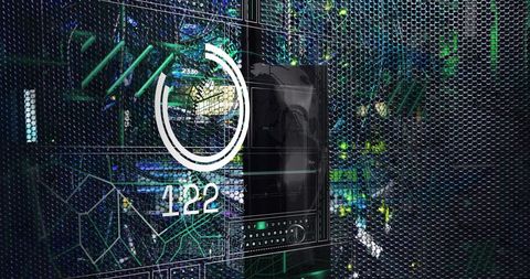 digital data processing on computer servers with global connections - Download Free Stock Images Pikwizard.com