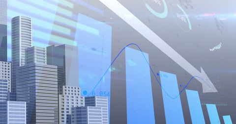 Modern Business Finance Overlaying Urban Cityscape - Download Free Stock Images Pikwizard.com