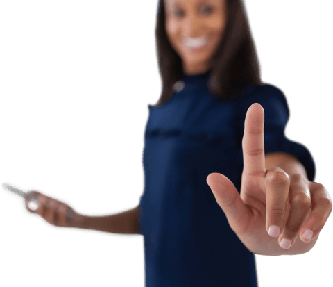 Female Executive Interacting with Transparent Virtual Screen - Download Free Stock Videos Pikwizard.com