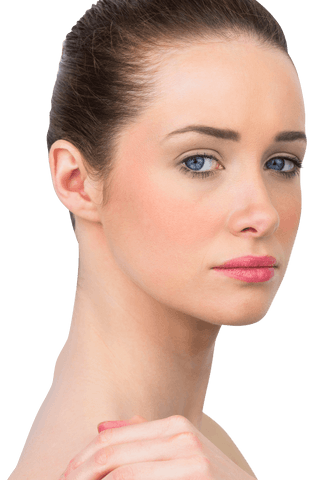 transparent portrait of smiling brunette woman with subtle makeup - Download Free Stock Videos Pikwizard.com