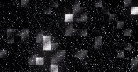 Futuristic Abstract Grid with Falling Streaks