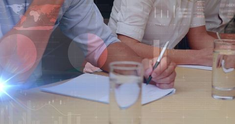 Team collaboration with business analytics graphics