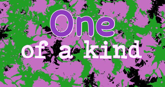 Colorful Art Design with Motivational 'One of a Kind' Text - Download Free Stock Images Pikwizard.com