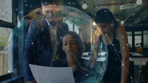 Global Network Overlay on Diverse Business Team