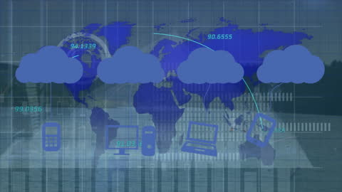 Global Digital Financial Data Interface Animation